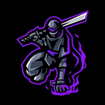Ninja Mascot Logo for Team Sport Esport or Gaming vector