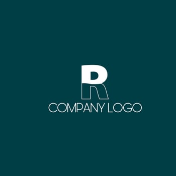 Modern Text company logo letter R vector