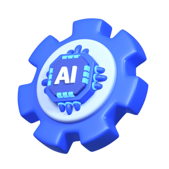 3D rendered machine AI illustration png