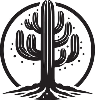 Saguaro Cactus Desert Landscape Silhouette vector