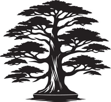 Unique black and white illustration of a tree you vector