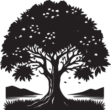 tree silhouette illustration vector
