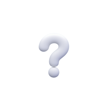 3D render question mark icon. png