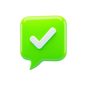 3D render speech bubble bright lime green. png