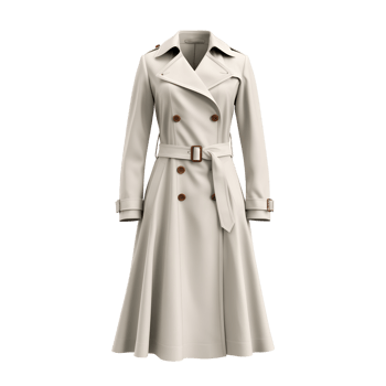 Beige Trenchcoat Mockup With Transparent Background png