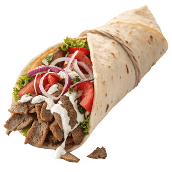 Realistic taco food isolated png