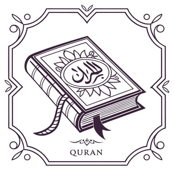 Islamic book quran illustration vector