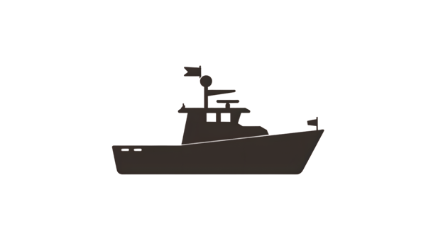A sleek vessel navigating the waters ideal for maritime themes and nautical design s png