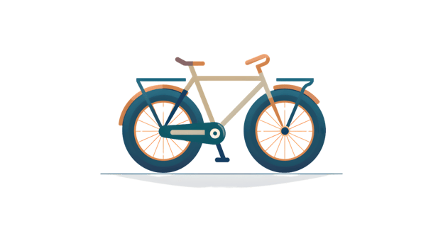 A vintagestyle bicycle with colorful wheels and frame perfect for retro designs and transport png