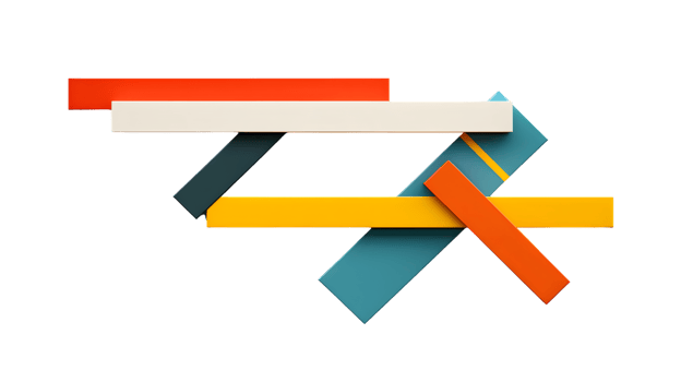 Abstract Geometric Composition with Vibrant Colors and Dynamic Shapes for Modern Design Project png