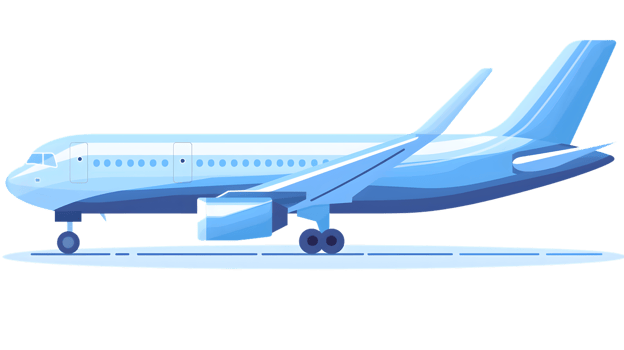 Airplane on the runway ready for takeoff or landing png