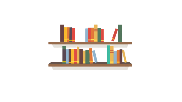 Colorful Books Arranged on Floating Shelves Ideal for Education Knowledge and Home Decor The png