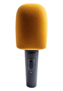 Black and Yellow Microphone for Recording and Broadcasting png