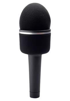 Black Microphone for Audio Recording png