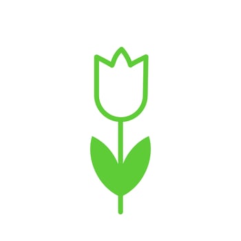 Spring flower icon, Tulip, Isolated on white background vector