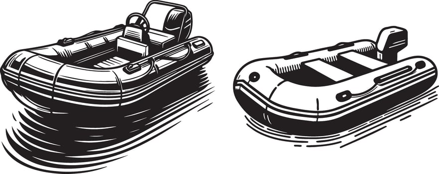 Inflatable Boat Illustration. vector