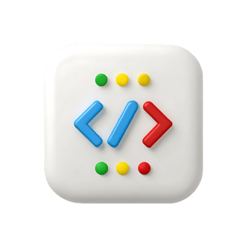 Colorful coding app icon design png