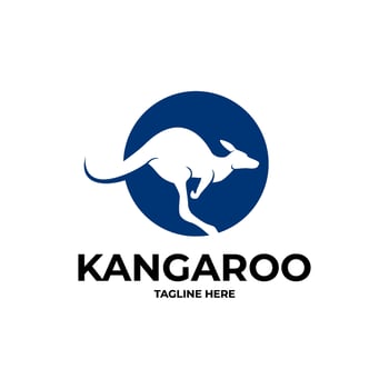 logo abstract kangaroo silhouette vector