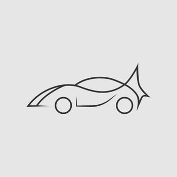Car icon for racing and sports car logo design vector