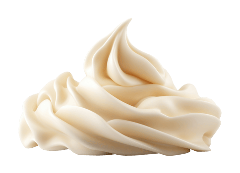White whipped cream isolated on transparent background png