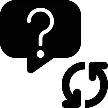 FAQ, Canned Response, Repeated Questions Glyph Solid Icon vector