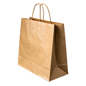 Craft paper shopping bag png