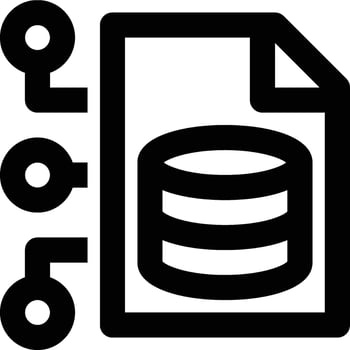 Big Data, Database, Data Science Outline Icon vector