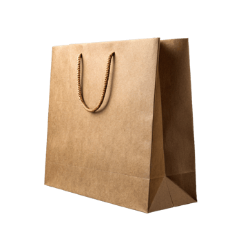 Craft paper shopping bag isolated png
