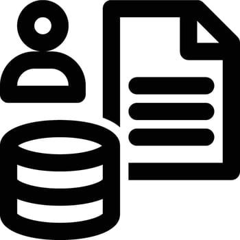 Data Steward, Database Administrator, Data Analyst Outline Icon vector