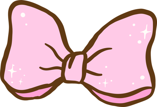 Pink Bow Hand Drawn png