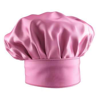 pink chefs hat isolated on transparent background png