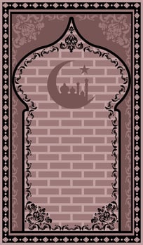 beautiful Islamic rug vector