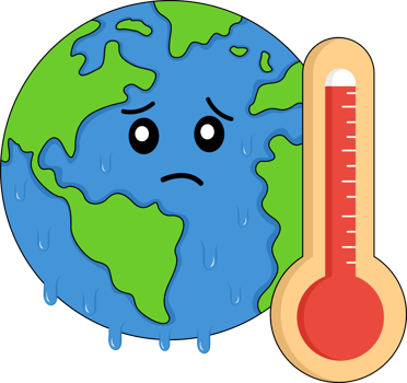 melting earth and thermometer symbolizing global warming and climate change awareness png