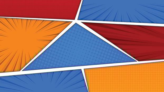 Colorful Comic Book Style Background with Abstract Panels vector