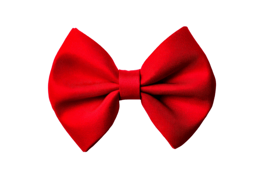 Elegant red bow tie on transparent background for formal occasions png