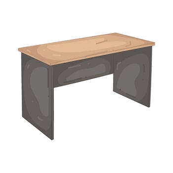 Illustration of wooden desk vector