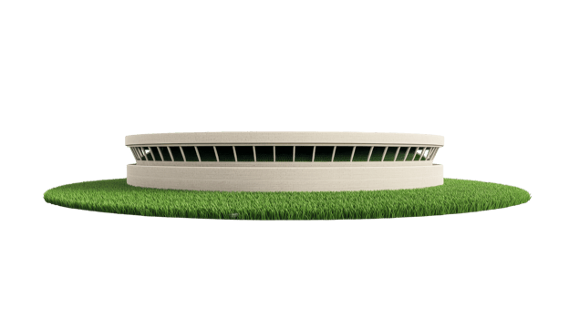 Architectural Structure on Grass Mound, Cut Out Transparent png