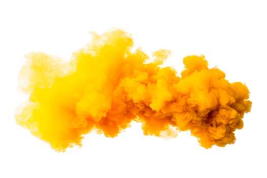 Orange Smoke Plume Effect on Black, Vivid Abstract Swirls , cut out transparent png