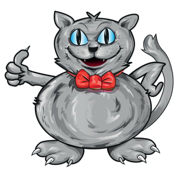 funny cat cartoon vector