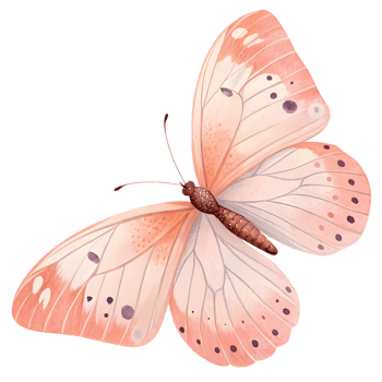 A pink butterfly with white spots on its wings png