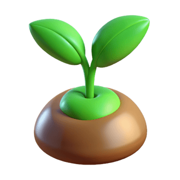 wonderful abstract Green sprout emerging from seed professional png
