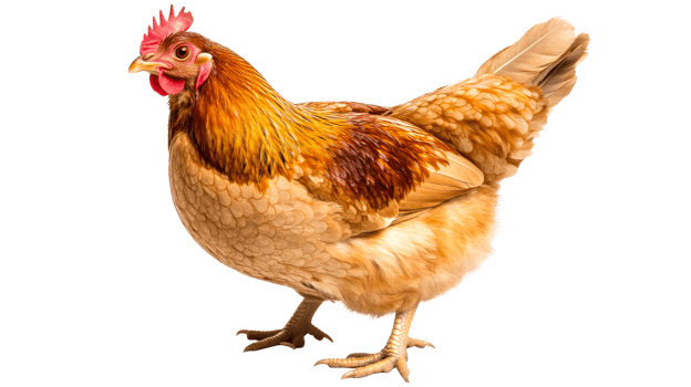 Beautiful Brown Hen Portrait Illustration Isolated, cut out transparent png