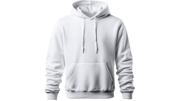 White hoodie clothing apparel fashion style garment outerwear, cut out transparent png