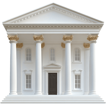 Grand White Palace on Transparent Background png