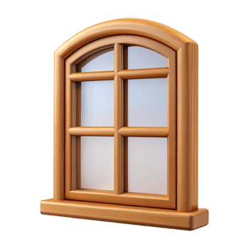 beautiful artistic Wooden window frame, exclusive png
