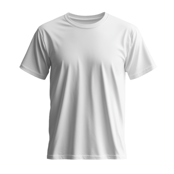 White Plain T Shirt Front View png