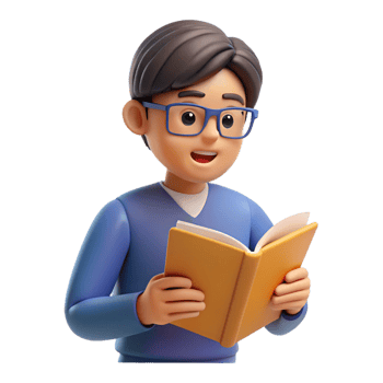 serene traditional Concentrated student studying original png