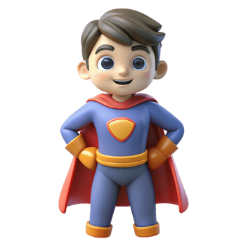 wonderful contemporary Imaginative child wearing a superhero costume professional png