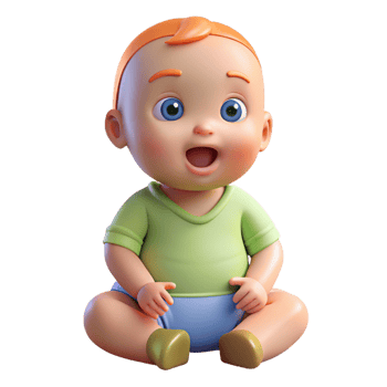 magnificent rustic Alert baby sitting up high resolution png