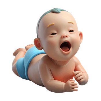 wonderful creative Hiccuping newborn baby detailed png